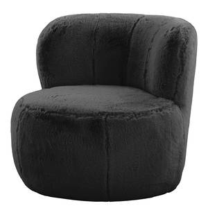 Fauteuil LOVELOCK Fourrure synthétique Bahira: Anthracite