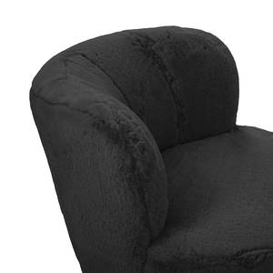 Fauteuil LOVELOCK Fourrure synthétique Bahira: Anthracite