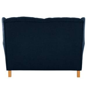 Bankstellen Luro 2- & 1-zits (2-zitsbank, fauteuil) - structuurstof - Geweven stof Scara: Marineblauw