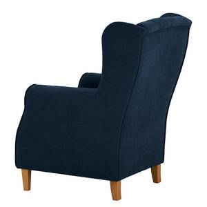 Bankstellen Luro 2- & 1-zits (2-zitsbank, fauteuil) - structuurstof - Geweven stof Scara: Marineblauw