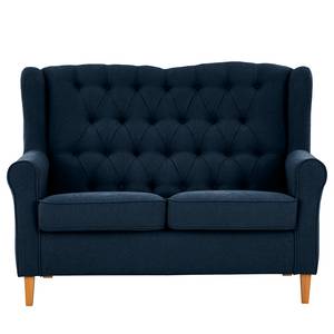 Bankstellen Luro 2-, 1- & 1-zits (2-zitsbank, fauteuil, fauteuil) - structuurstof - Geweven stof Scara: Marineblauw