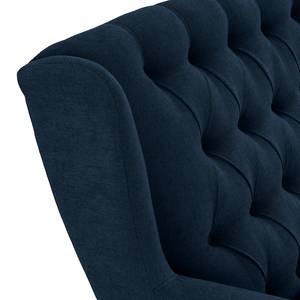 Bankstellen Luro 2-, 1- & 1-zits (2-zitsbank, fauteuil, fauteuil) - structuurstof - Geweven stof Scara: Marineblauw