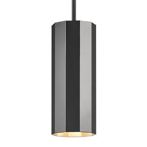 Hanglamp Alanis 1 lichtbron aluminium - Zwart