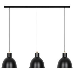 Hanglamp Pop 3 lichtbronnen aluminium - zwart