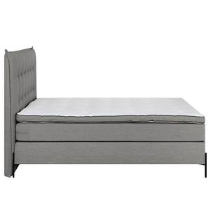 Boxspring Temre Geweven stof Inas: Platinakleurig - 180 x 200cm