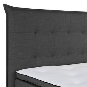 Boxspring Temre Geweven stof Inas: Donkergrijs - 200 x 200cm