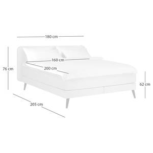 Letto boxspring Baladre Microfibra Faria: beige - 160 x 200cm - H3