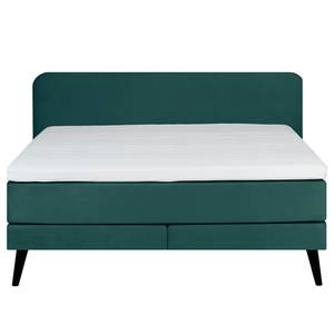 Letto boxspring Baladre Microfibra Faria: verde scuro - 180 x 200cm - H4