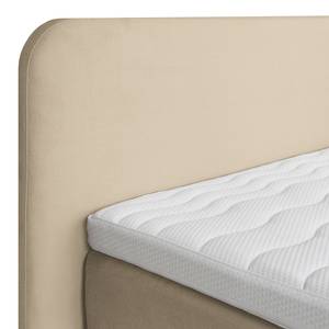 Lit boxspring Baladre Microfibre Faria: Beige - 180 x 200cm - D3 medium