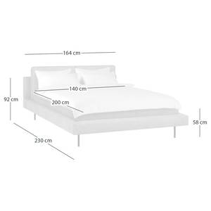 Gestoffeerd bed Manu Microvezel Zaira: Havanna - 140 x 200cm