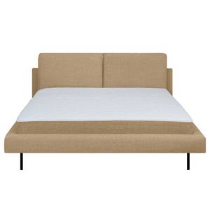 Gestoffeerd bed Manu Gerecycleerde structuurstof Gesa: Beige - 160 x 200cm