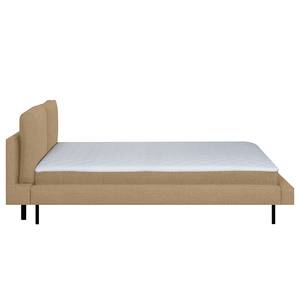 Letto imbottito Manu Tessuto strutturato riciclato Gesa: beige - 140 x 200cm