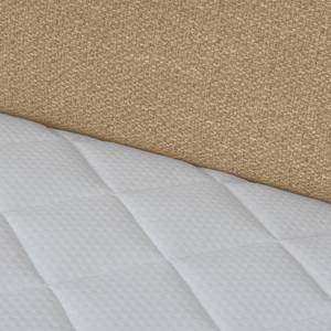 Gestoffeerd bed Manu Gerecycleerde structuurstof Gesa: Beige - 140 x 200cm