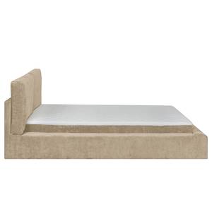 Gestoffeerd bed Ilay Chenille Aponi: Taupe - 140 x 200cm