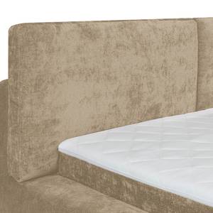 Gestoffeerd bed Ilay Chenille Aponi: Taupe - 140 x 200cm