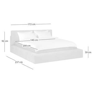 Letto imbottito Ilay Microfibra Zaira: havanna - 140 x 200cm