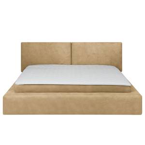 Gestoffeerd bed Ilay Microvezel Zaira: Zandkleurig - 160 x 200cm