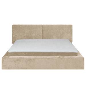 Gestoffeerd bed Ilay Chenille Aponi: Taupe - 180 x 200cm