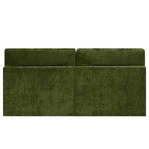 Lit capitonné Ilay Tissu chenille Aponi: Vert forêt - 180 x 200cm