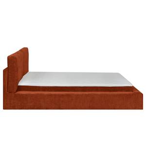 Letto imbottito Ilay Ciniglia Aponi: Terracotta - 160 x 200cm