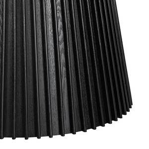 Eettafel QARA rond deels massief essenhout - essenhout zwart - Diameter: 120 cm