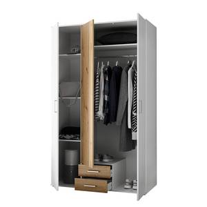 Drehtürenschrank Guudka 120 cm Eiche Artisan Dekor / Weiß