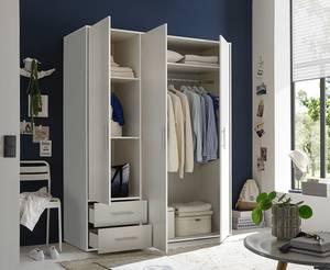 Armoire à portes battantes Zajak Blanc - Largeur : 155 cm