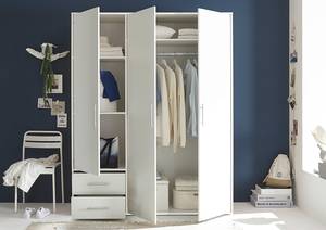 Armoire à portes battantes Zajak Blanc - Largeur : 155 cm