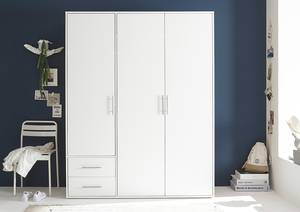 Armoire à portes battantes Zajak Blanc - Largeur : 155 cm