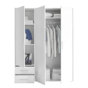 Armoire à portes battantes Zajak Blanc - Largeur : 155 cm