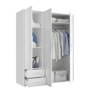 Armoire à portes battantes Zajak Blanc - Largeur : 155 cm