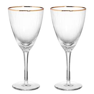 Verres à vin GOLDEN TWENTIES - Lot de 2 Verre transparent - Transparent