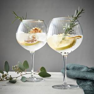 Verres à gin GOLDEN TWENTIES - Lot de 2 Verre transparent - Transparent