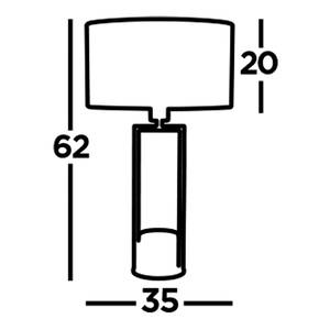 Lampe Claire Acier / Marbre - Blanc / Doré - 1 ampoule