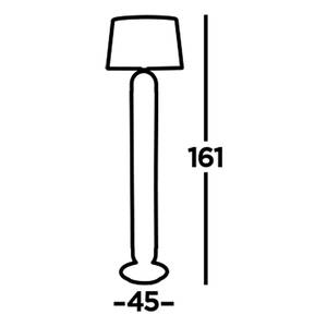 Lampadaire Jazz Acier / Velours - 1 ampoule - Blanc