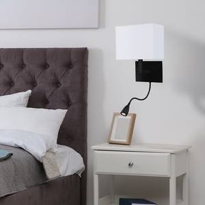 LED-wandlamp Hotel staal / textielmix - 2 lichtbronnen