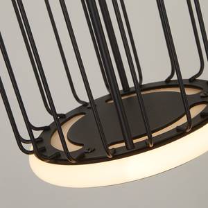 Lampada LED a sospensione Cage 3 luci Alluminio / Silicone - Nero