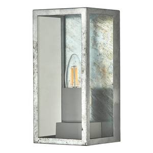 Applique murale Box II Verre transparent / Acier - Argenté - 1 ampoule