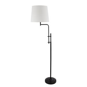 Lampadaire Munich Acier - Noir / Beige - 1 ampoule