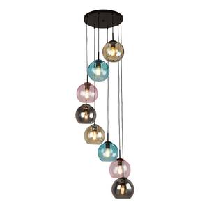 Suspension Mardi Gras Verre / Acier - Multicolore - 8 ampoules