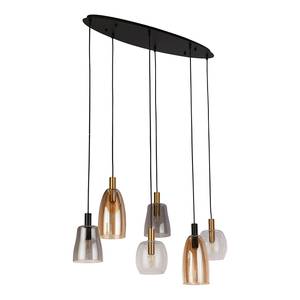 Hanglamp Divine staal / glas - meerdere kleuren - 6 lichtbronnen