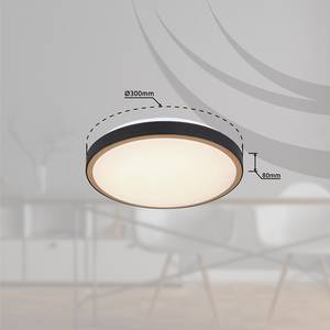 Plafonnier Sammi Fer / Laiton / Acrylique - 1 ampoule - Noir - Diamètre : 30 cm