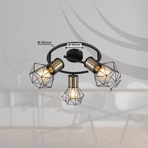 Lampada da soffitto Priska A Ottone / Ferro - 3 punto luce - Numero di lampadine necessarie: 3