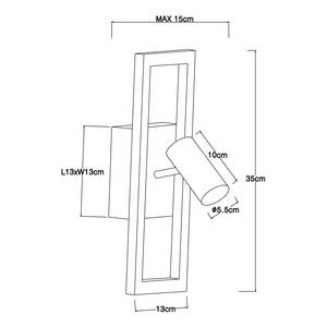 Wandlamp Marrie type A ijzer/messing/acrylglas - 1 lichtbron - Aantal lichtbronnen: 1