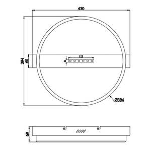 Plafonnier Luffy - Type A Fer / Plexiglas - 1 ampoule