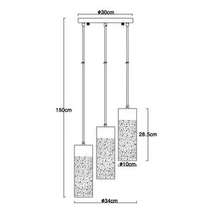 Suspension Crocky Fer / Tissu mélangé - 3 ampoules - Nb d'ampoules : 3