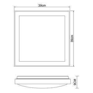 Plafondlamp Bruno type B ijzer/acrylglas/eikenhout - 1 lichtbron