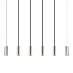 Hanglamp Robby ijzer/acrylglas - 6 lichtbronnen - Zilver - Aantal lichtbronnen: 6