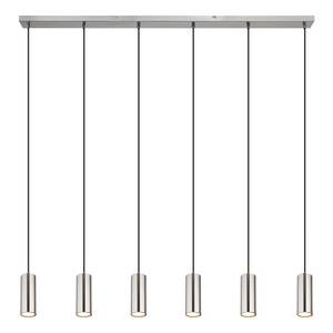 Hanglamp Robby ijzer/acrylglas - 6 lichtbronnen - Zilver - Aantal lichtbronnen: 6