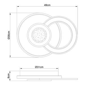 Plafonnier Brienna - Type C Aluminium / Plexiglas - 1 ampoule